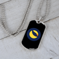 Terra (LUNA) Crypto Necklace Stainless Steel or 18k Gold Dog Tag 24" Chain-Express Your Love Gifts