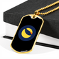 Terra (LUNA) Crypto Necklace Stainless Steel or 18k Gold Dog Tag 24" Chain-Express Your Love Gifts
