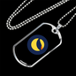 Terra (LUNA) Crypto Necklace Stainless Steel or 18k Gold Dog Tag 24" Chain-Express Your Love Gifts