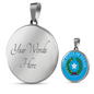 Texas State Seal Necklace Circle Pendant Stainless Steel or 18k Gold 18-22"-Express Your Love Gifts