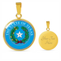 Texas State Seal Necklace Circle Pendant Stainless Steel or 18k Gold 18-22"-Express Your Love Gifts