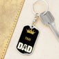 Thai Cat Dad King Keychain Stainless Steel or 18k Gold-Express Your Love Gifts