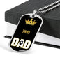 Thai Cat Dad Necklace Stainless Steel or 18k Gold Dog Tag 24" Chain-Express Your Love Gifts