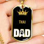 Thai Cat Dad Necklace Stainless Steel or 18k Gold Dog Tag 24" Chain-Express Your Love Gifts