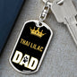 Thai Lilac Cat Dad King Keychain Stainless Steel or 18k Gold-Express Your Love Gifts