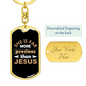 Than Jesus Keychain Stainless Steel or 18k Gold Dog Tag Keyring-Express Your Love Gifts
