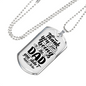 Thank You For Being The Dad Necklace Stainless Steel or 18k Gold Dog Tag 24" Chain-Express Your Love Gifts