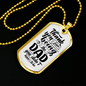 Thank You For Being The Dad Necklace Stainless Steel or 18k Gold Dog Tag 24" Chain-Express Your Love Gifts
