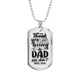 Thank You For Being The Dad Necklace Stainless Steel or 18k Gold Dog Tag 24" Chain-Express Your Love Gifts