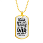 Thank You For Being The Dad Necklace Stainless Steel or 18k Gold Dog Tag 24" Chain-Express Your Love Gifts