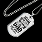 Thank You For Being The Dad Necklace Stainless Steel or 18k Gold Dog Tag 24" Chain-Express Your Love Gifts