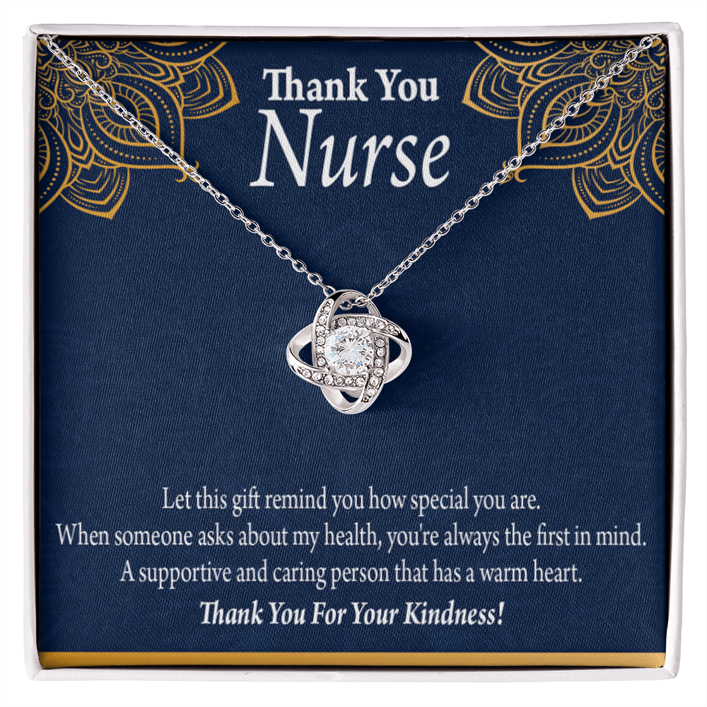 Thank You For Your Kindness Healthcare Medical Worker Nurse Appreciation Gift Infinity Knot Necklace Message Card-Express Your Love Gifts