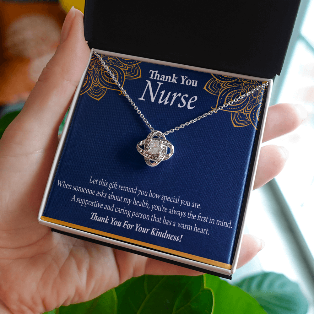 Thank You For Your Kindness Healthcare Medical Worker Nurse Appreciation Gift Infinity Knot Necklace Message Card-Express Your Love Gifts