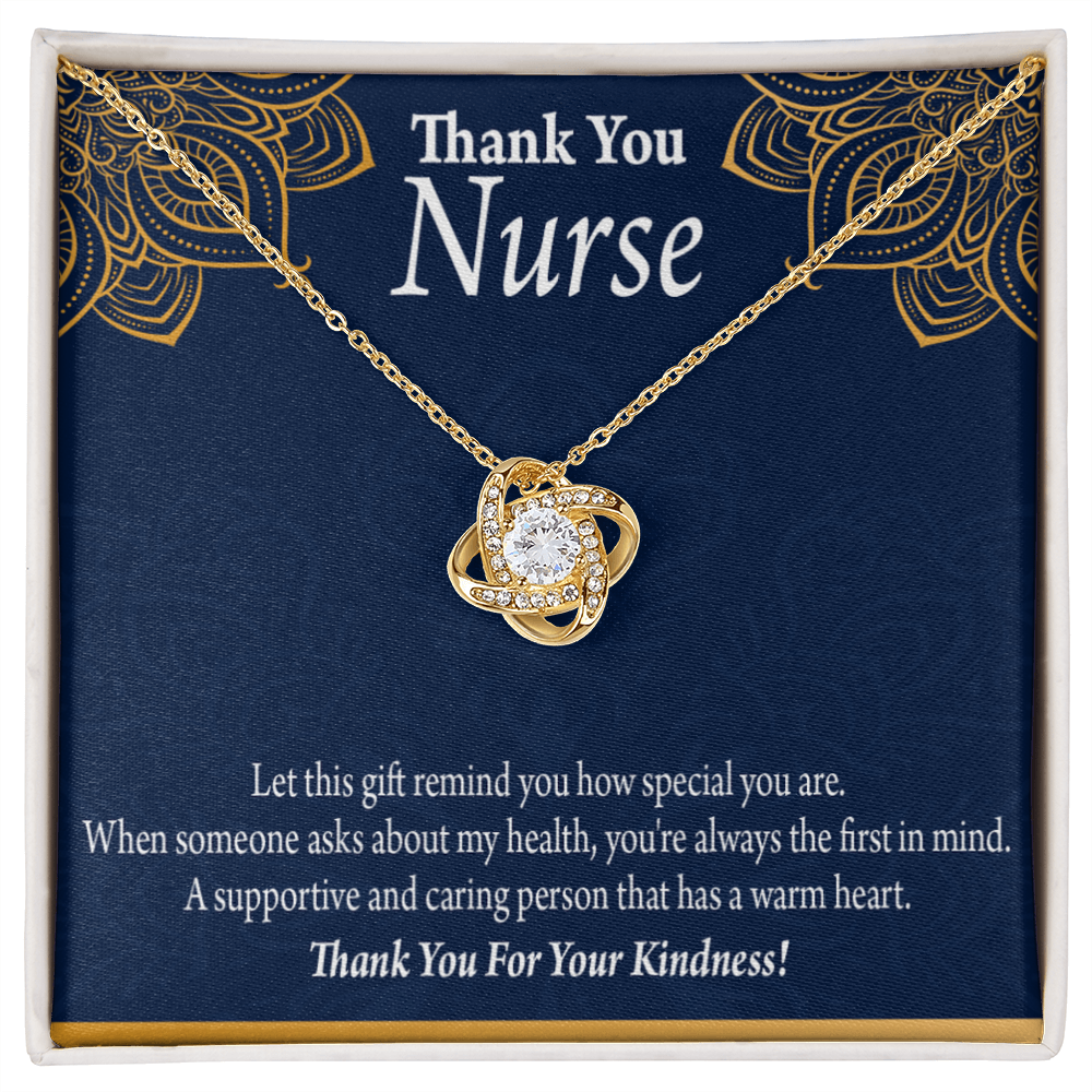 Thank You For Your Kindness Healthcare Medical Worker Nurse Appreciation Gift Infinity Knot Necklace Message Card-Express Your Love Gifts