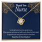 Thank You For Your Kindness Healthcare Medical Worker Nurse Appreciation Gift Infinity Knot Necklace Message Card-Express Your Love Gifts