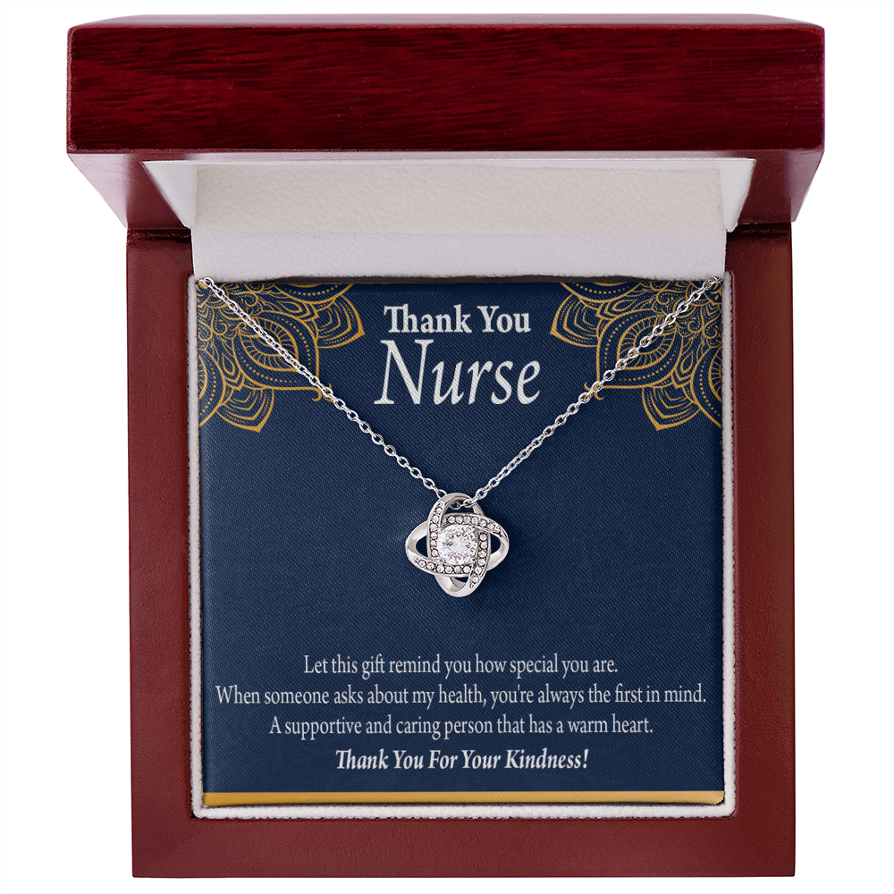 Thank You For Your Kindness Healthcare Medical Worker Nurse Appreciation Gift Infinity Knot Necklace Message Card-Express Your Love Gifts
