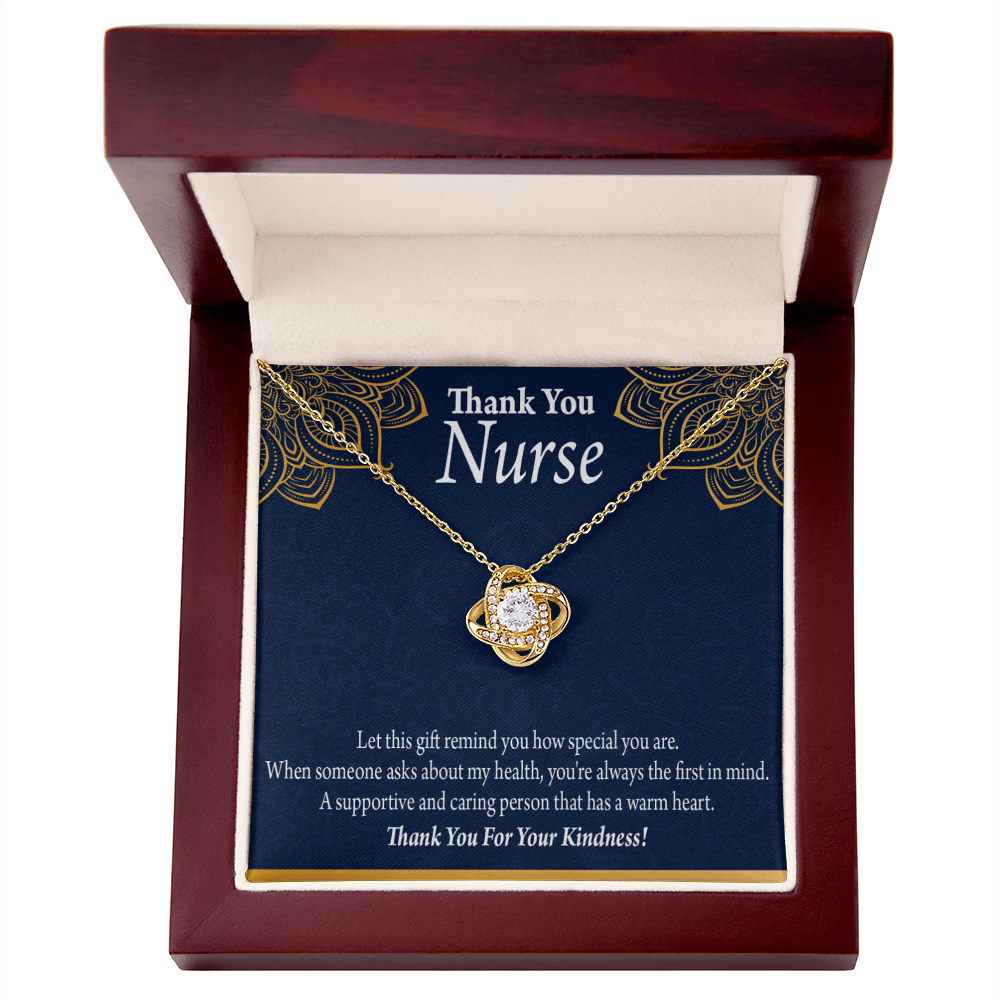 Thank You For Your Kindness Healthcare Medical Worker Nurse Appreciation Gift Infinity Knot Necklace Message Card-Express Your Love Gifts