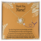 Thank You Healthcare Medical Worker Nurse Appreciation Gift Infinity Knot Necklace Message Card-Express Your Love Gifts