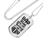 Thank You Hero Dad Necklace Stainless Steel or 18k Gold Dog Tag 24" Chain-Express Your Love Gifts