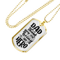 Thank You Hero Dad Necklace Stainless Steel or 18k Gold Dog Tag 24" Chain-Express Your Love Gifts
