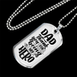 Thank You Hero Dad Necklace Stainless Steel or 18k Gold Dog Tag 24" Chain-Express Your Love Gifts