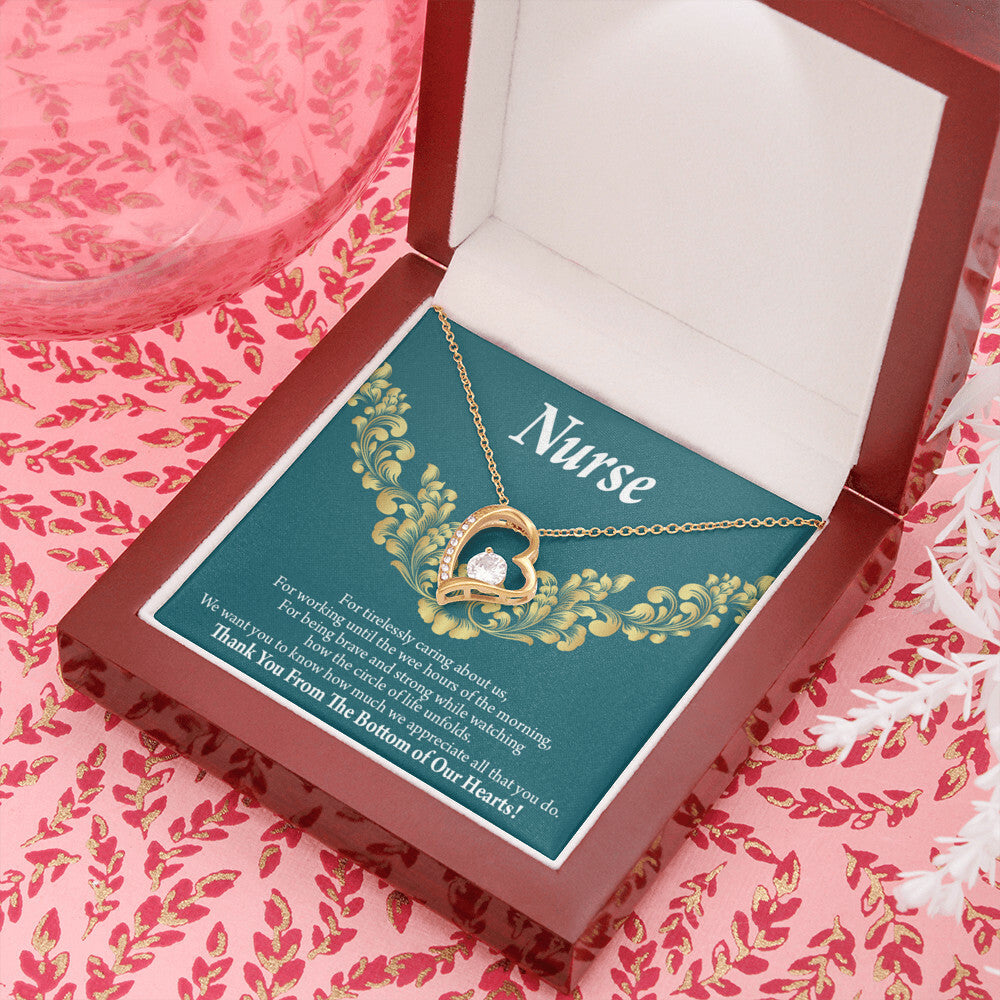Thank You Medical Hero Healthcare Medical Worker Nurse Appreciation Gift Forever Necklace w Message Card-Express Your Love Gifts
