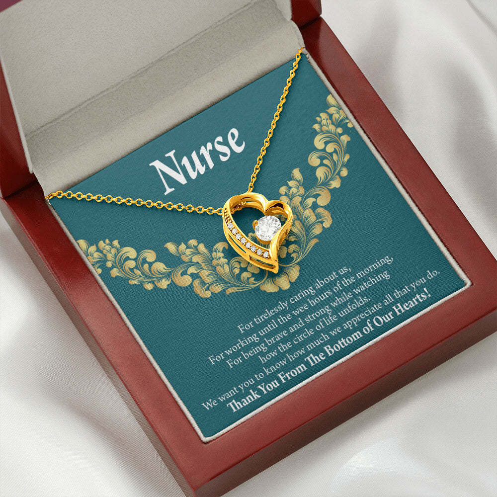 Thank You Medical Hero Healthcare Medical Worker Nurse Appreciation Gift Forever Necklace w Message Card-Express Your Love Gifts