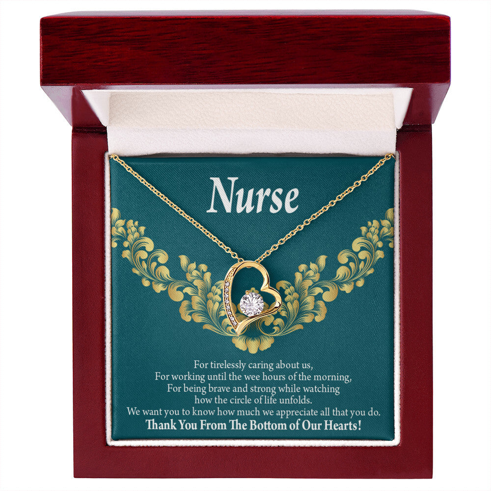 Thank You Medical Hero Healthcare Medical Worker Nurse Appreciation Gift Forever Necklace w Message Card-Express Your Love Gifts