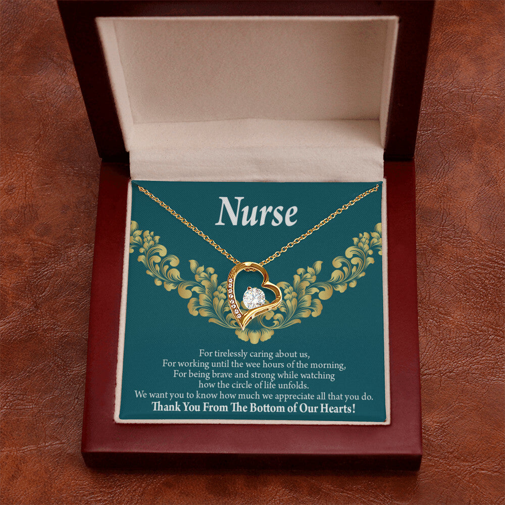 Thank You Medical Hero Healthcare Medical Worker Nurse Appreciation Gift Forever Necklace w Message Card-Express Your Love Gifts