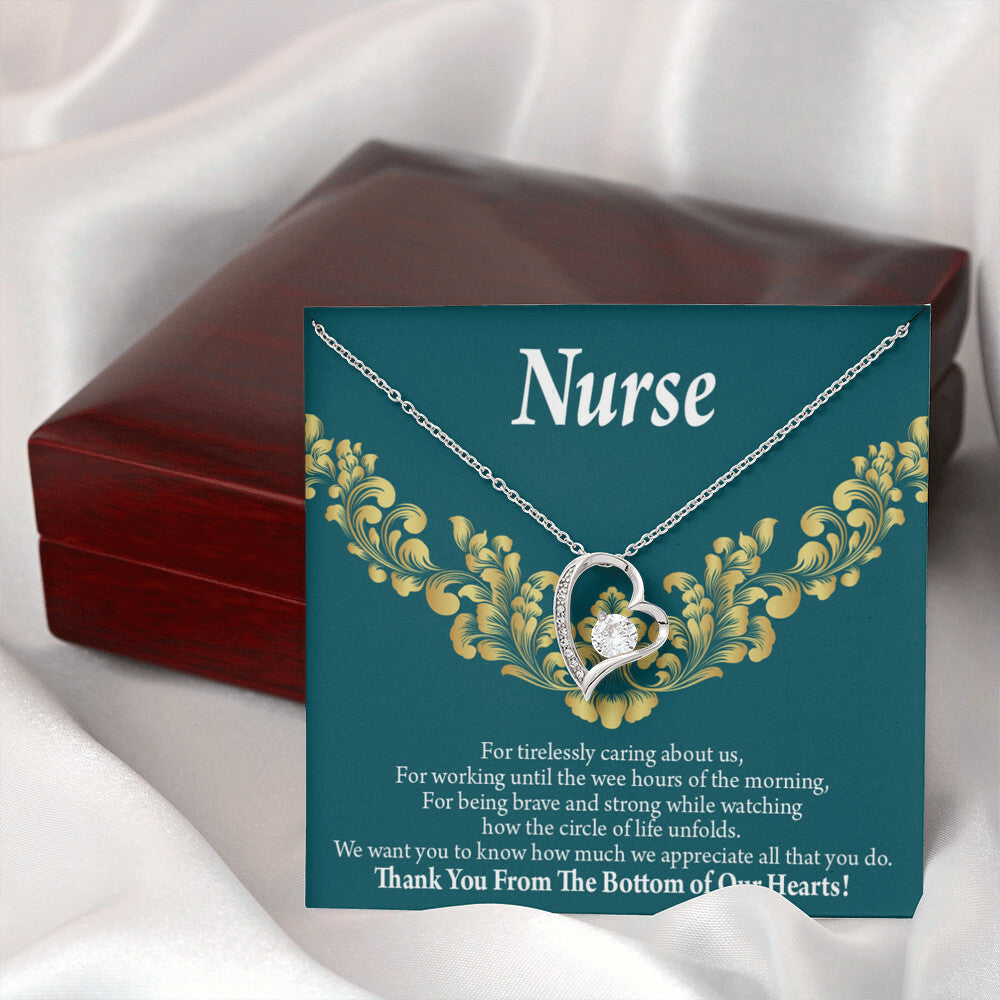 Thank You Medical Hero Healthcare Medical Worker Nurse Appreciation Gift Forever Necklace w Message Card-Express Your Love Gifts