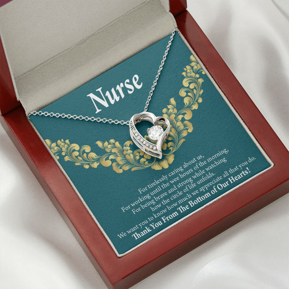 Thank You Medical Hero Healthcare Medical Worker Nurse Appreciation Gift Forever Necklace w Message Card-Express Your Love Gifts
