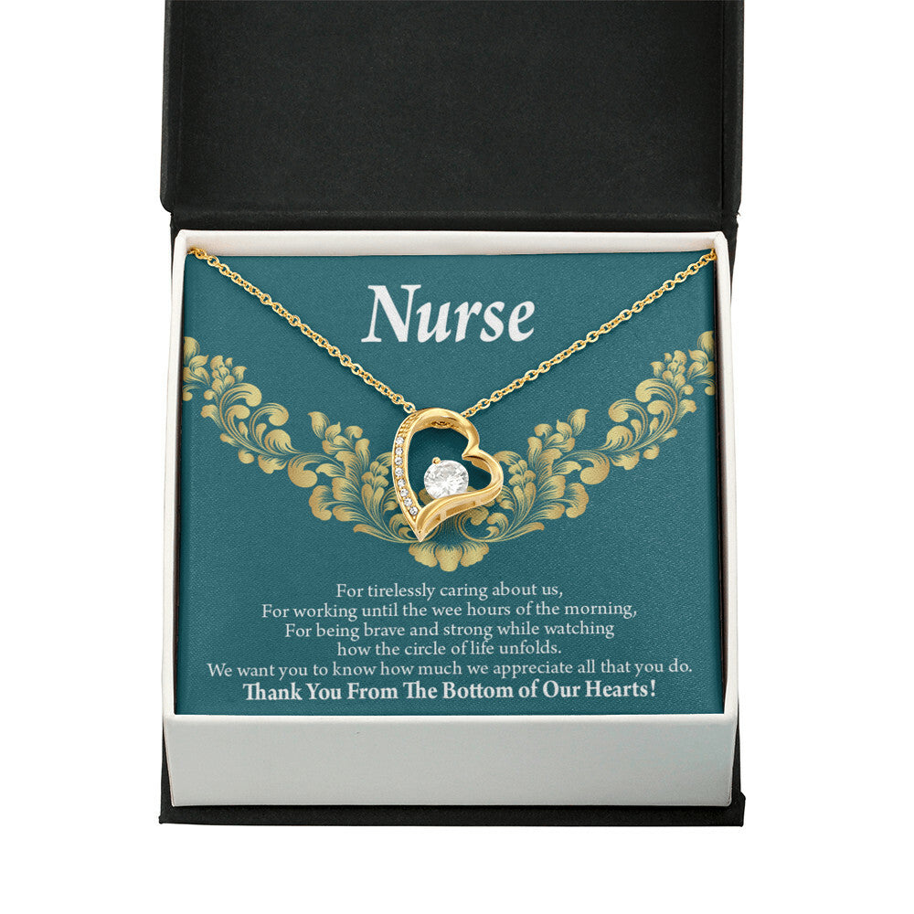 Thank You Medical Hero Healthcare Medical Worker Nurse Appreciation Gift Forever Necklace w Message Card-Express Your Love Gifts