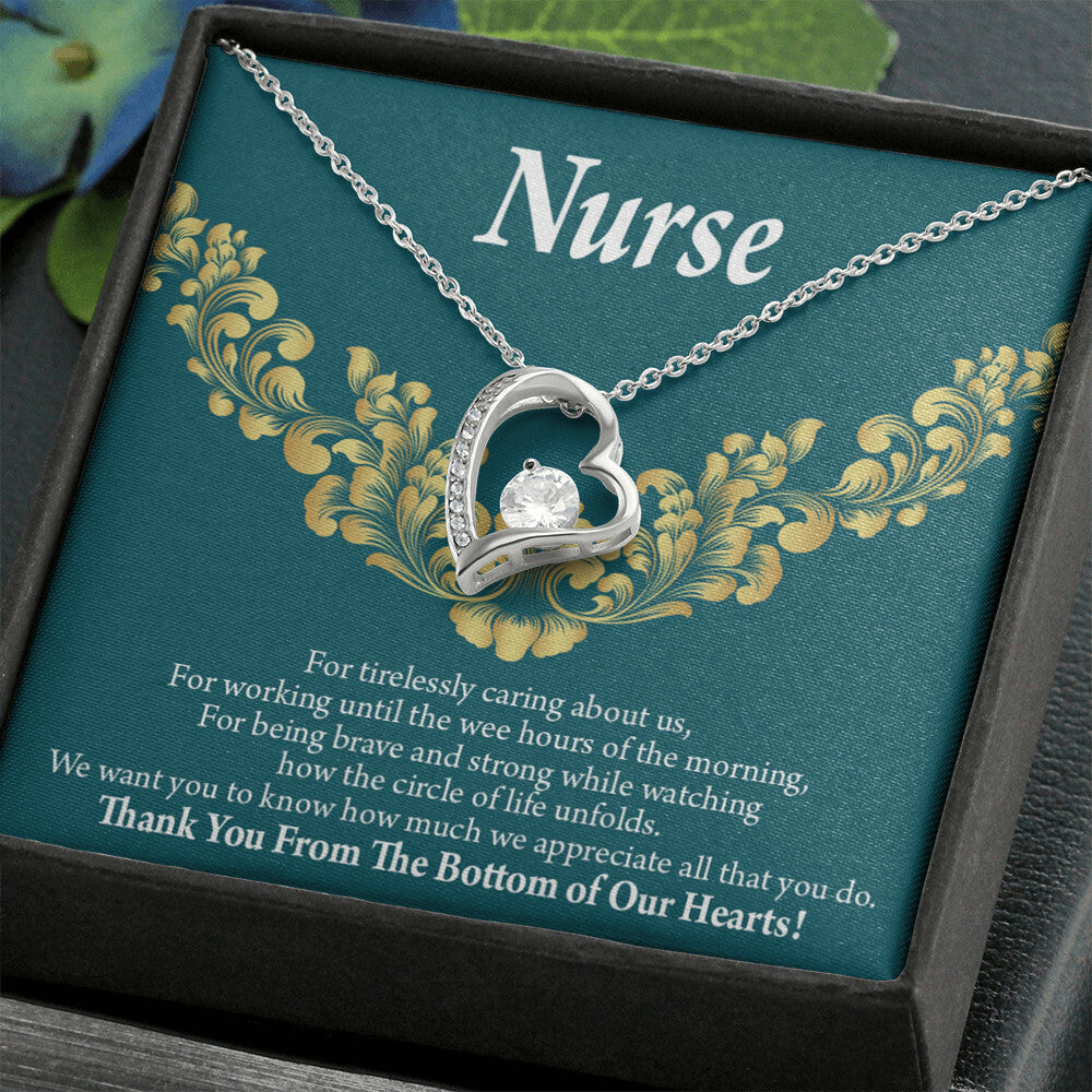 Thank You Medical Hero Healthcare Medical Worker Nurse Appreciation Gift Forever Necklace w Message Card-Express Your Love Gifts