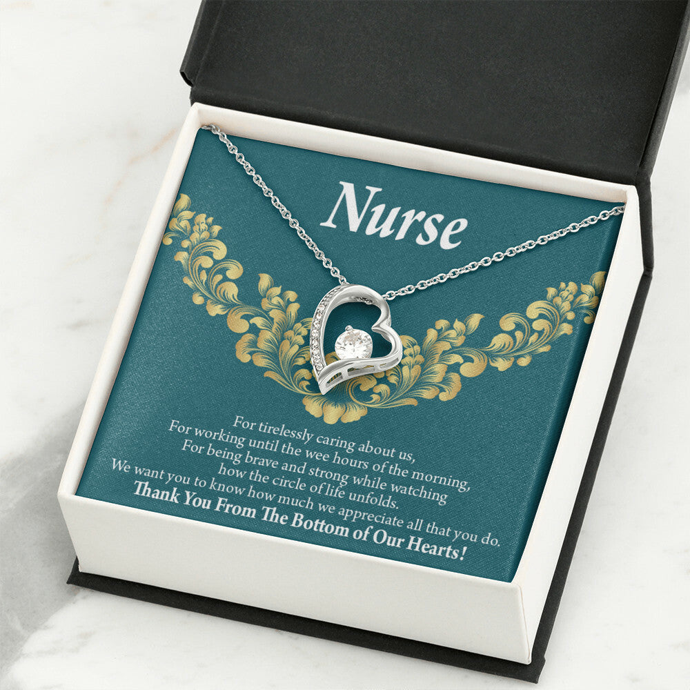 Thank You Medical Hero Healthcare Medical Worker Nurse Appreciation Gift Forever Necklace w Message Card-Express Your Love Gifts