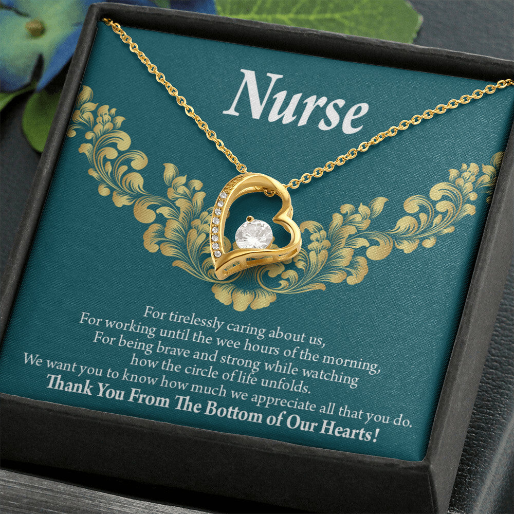 Thank You Medical Hero Healthcare Medical Worker Nurse Appreciation Gift Forever Necklace w Message Card-Express Your Love Gifts