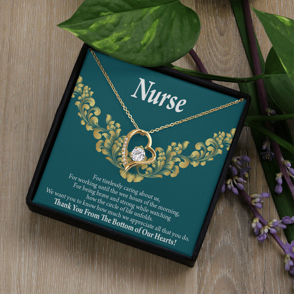 Thank You Medical Hero Healthcare Medical Worker Nurse Appreciation Gift Forever Necklace w Message Card-Express Your Love Gifts