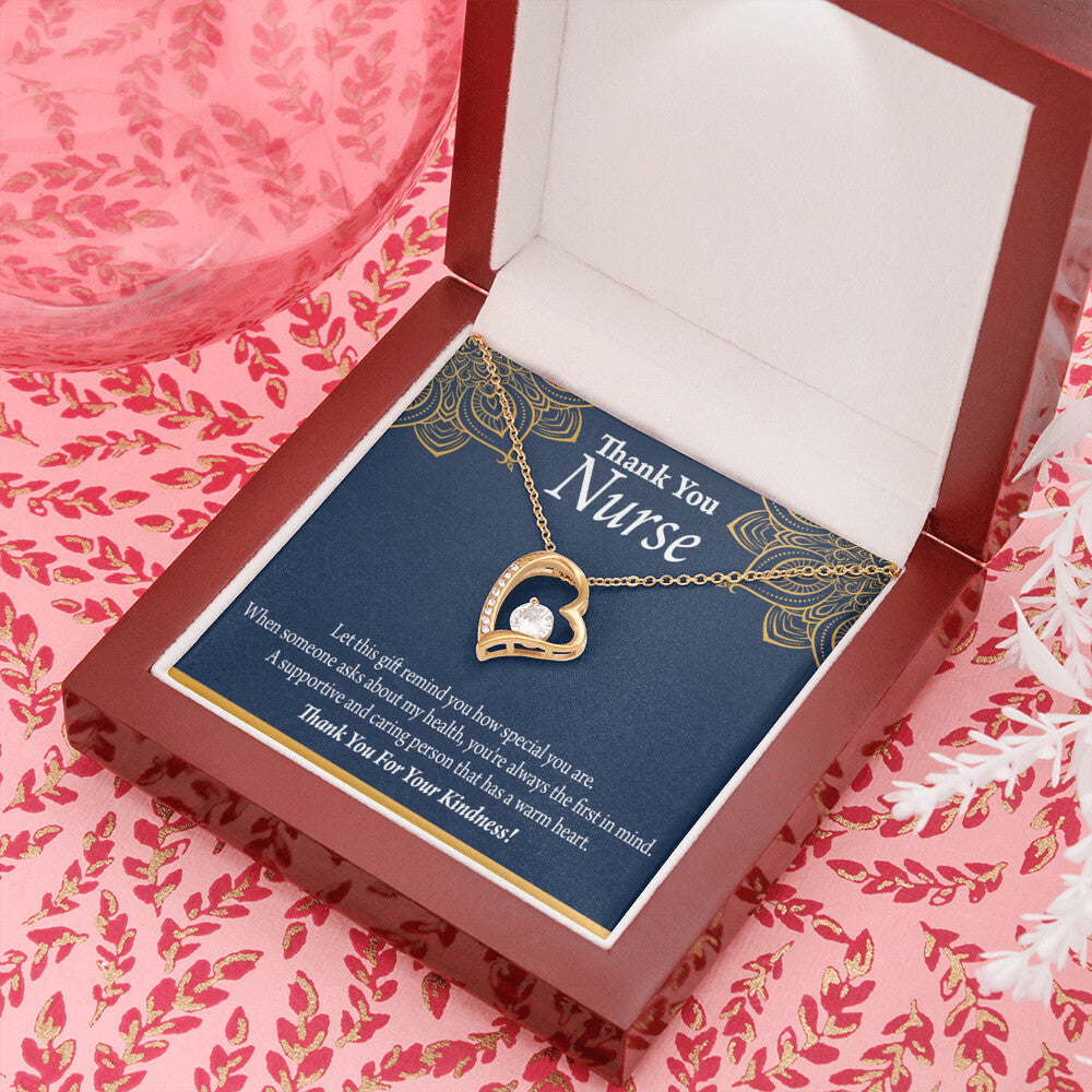 Thank You Nurse Healthcare Medical Worker Nurse Appreciation Gift Forever Necklace w Message Card-Express Your Love Gifts