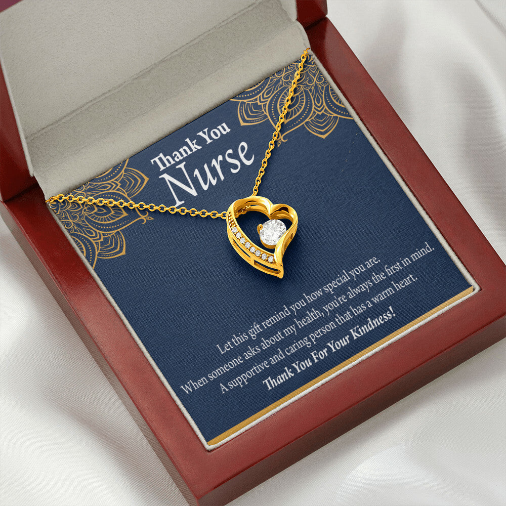 Thank You Nurse Healthcare Medical Worker Nurse Appreciation Gift Forever Necklace w Message Card-Express Your Love Gifts