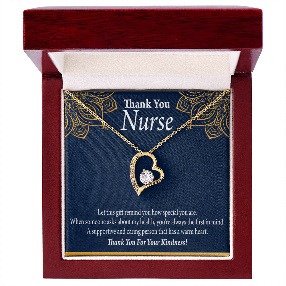 Thank You Nurse Healthcare Medical Worker Nurse Appreciation Gift Forever Necklace w Message Card-Express Your Love Gifts