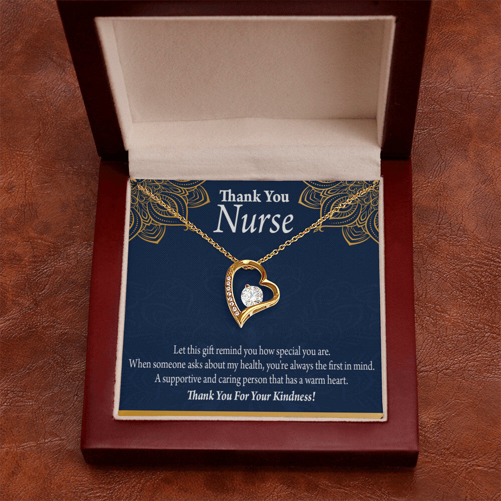 Thank You Nurse Healthcare Medical Worker Nurse Appreciation Gift Forever Necklace w Message Card-Express Your Love Gifts