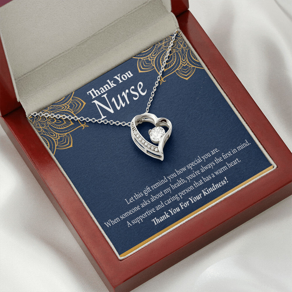 Thank You Nurse Healthcare Medical Worker Nurse Appreciation Gift Forever Necklace w Message Card-Express Your Love Gifts