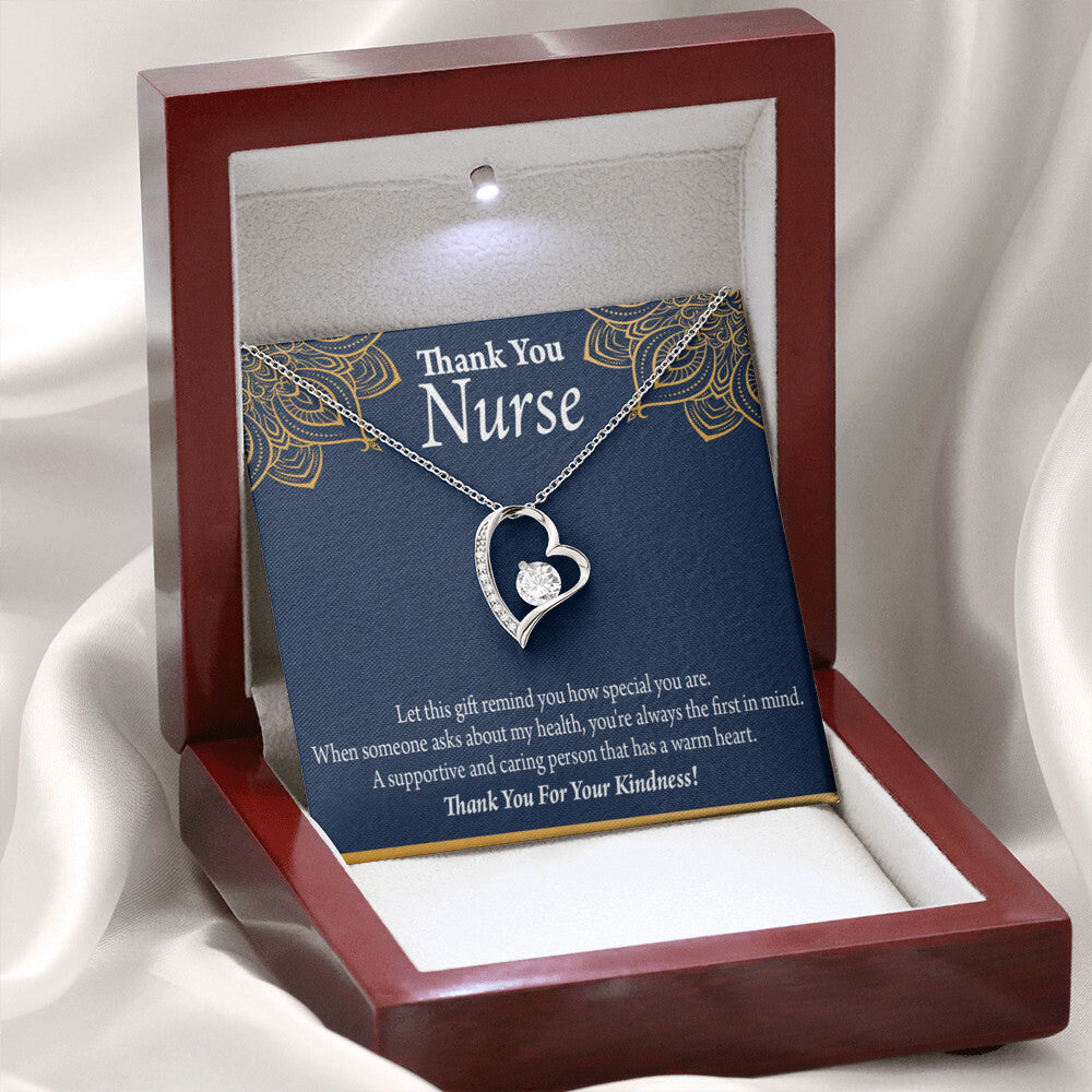 Thank You Nurse Healthcare Medical Worker Nurse Appreciation Gift Forever Necklace w Message Card-Express Your Love Gifts