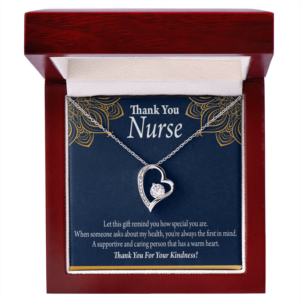 Thank You Nurse Healthcare Medical Worker Nurse Appreciation Gift Forever Necklace w Message Card-Express Your Love Gifts