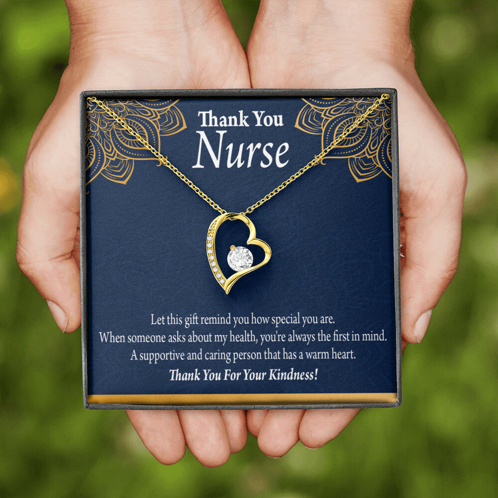 Thank You Nurse Healthcare Medical Worker Nurse Appreciation Gift Forever Necklace w Message Card-Express Your Love Gifts