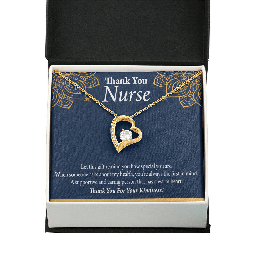 Thank You Nurse Healthcare Medical Worker Nurse Appreciation Gift Forever Necklace w Message Card-Express Your Love Gifts
