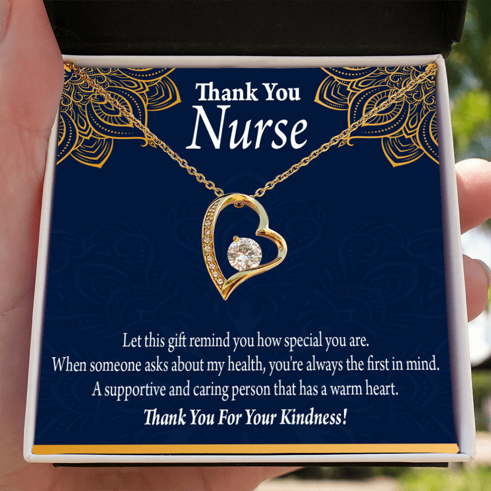 Thank You Nurse Healthcare Medical Worker Nurse Appreciation Gift Forever Necklace w Message Card-Express Your Love Gifts