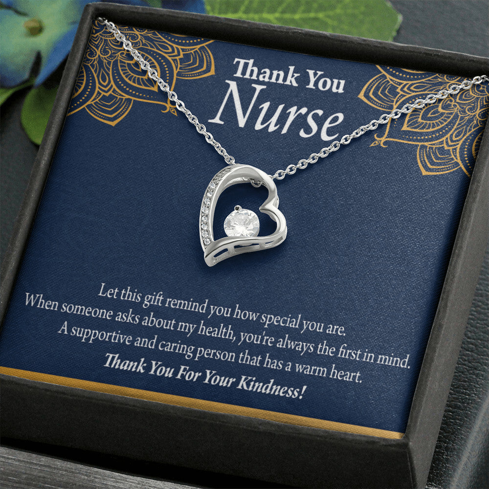 Thank You Nurse Healthcare Medical Worker Nurse Appreciation Gift Forever Necklace w Message Card-Express Your Love Gifts