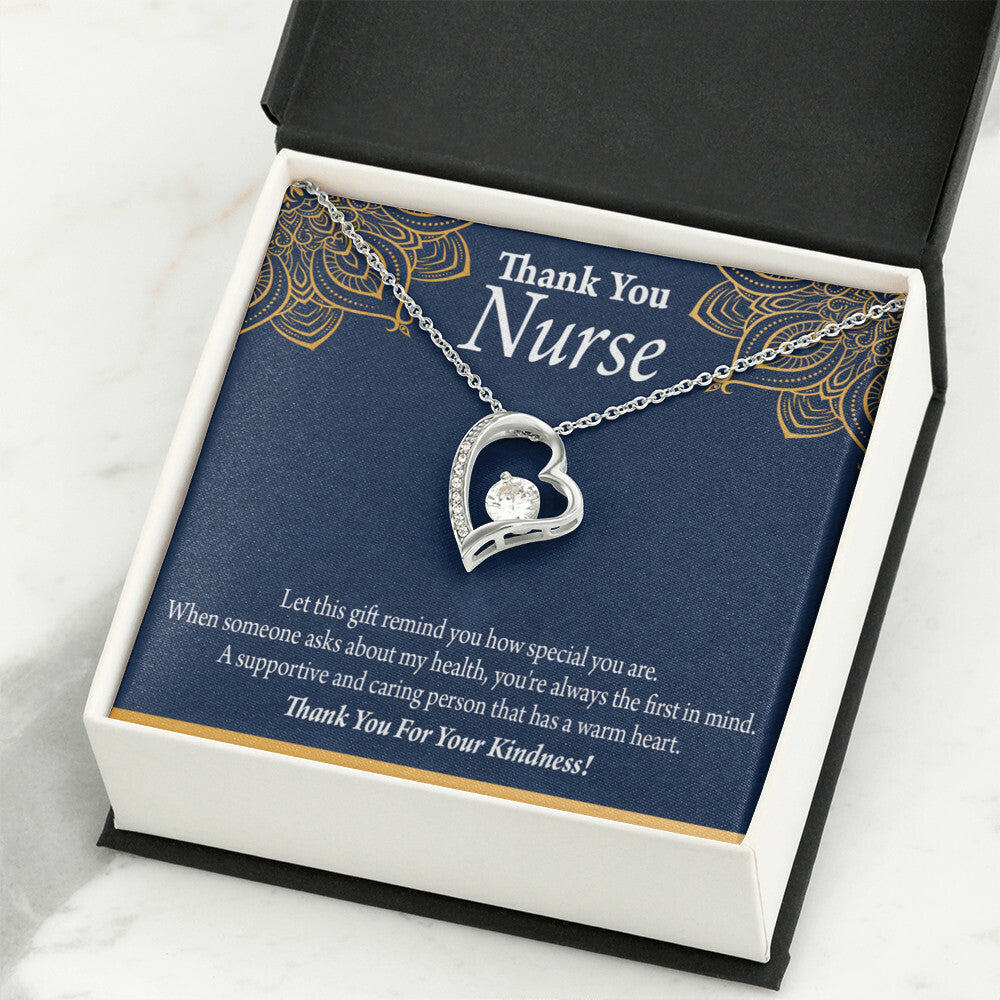 Thank You Nurse Healthcare Medical Worker Nurse Appreciation Gift Forever Necklace w Message Card-Express Your Love Gifts