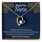 Thank You Nurse Healthcare Medical Worker Nurse Appreciation Gift Forever Necklace w Message Card-Express Your Love Gifts