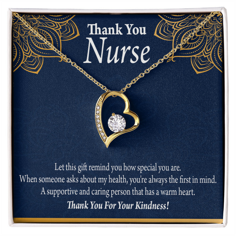 Thank You Nurse Healthcare Medical Worker Nurse Appreciation Gift Forever Necklace w Message Card-Express Your Love Gifts